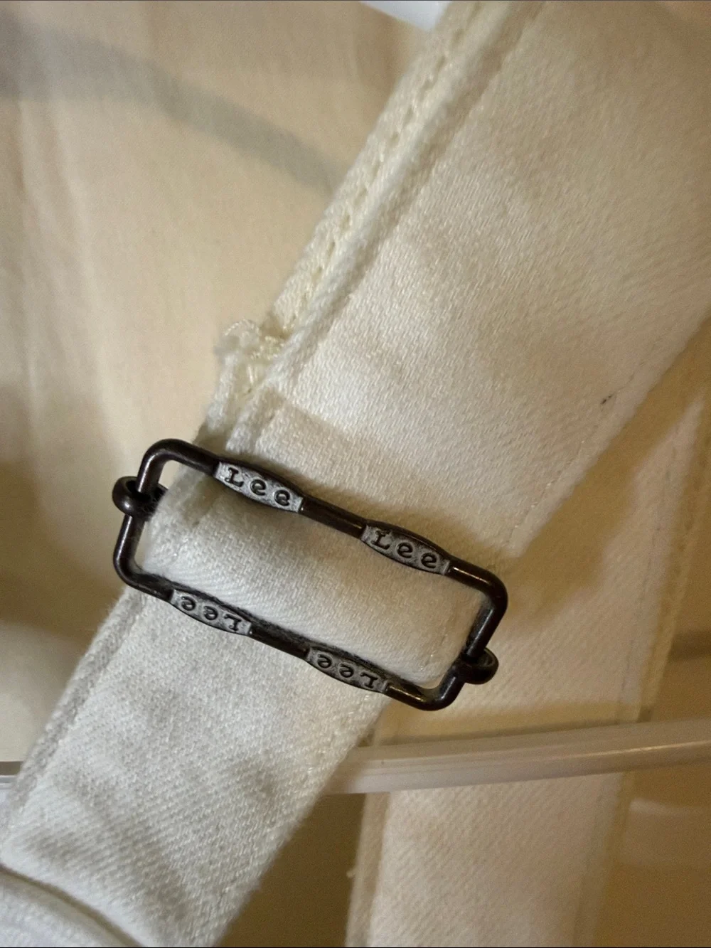 Lee White Short Denim Overalls - Picture 7 of 8